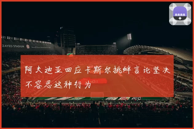 阿夫迪亚回应卡斯尔挑衅言论坚决不容忍这种行为